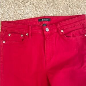 Ralph Lauren Women's Red Jeans size 8